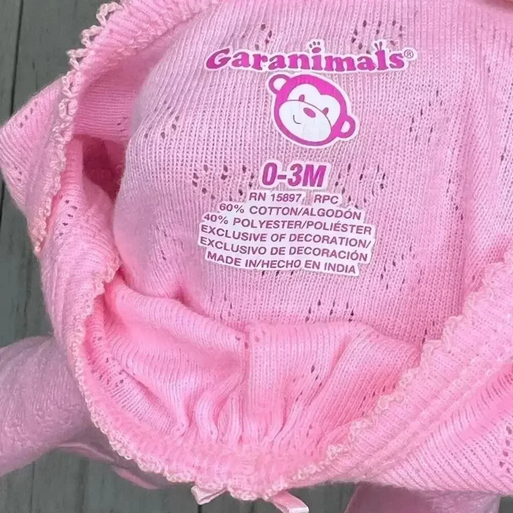 Garanimals baby girl pink Onesie & long sleeve T-shirt Size 0-3 months